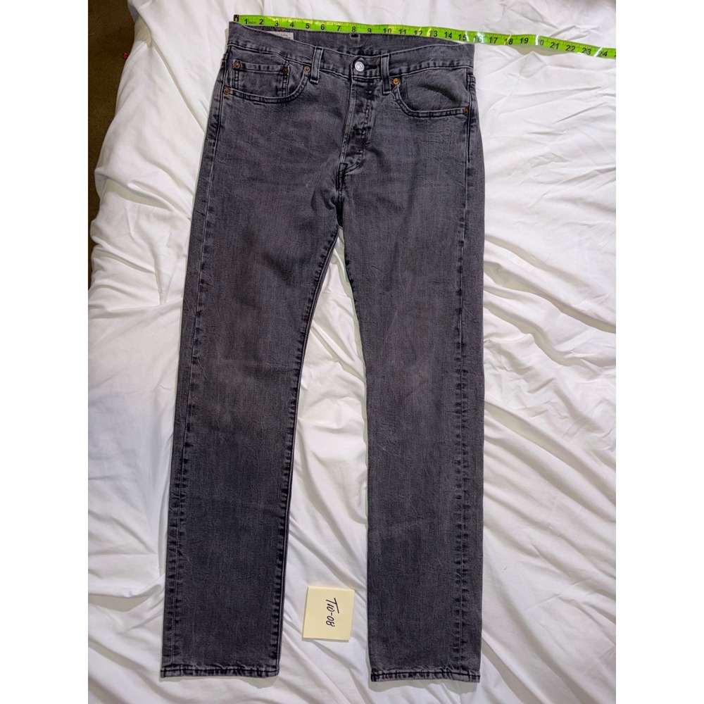 Levis 501 Original Fit Grey Jeans Mens 31x32 Straight Leg Button Fly T10-08